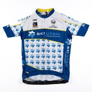 DNA Cycling Ski Utah Tour of Utah Cycling Jersey Italy Made Blue White Medium